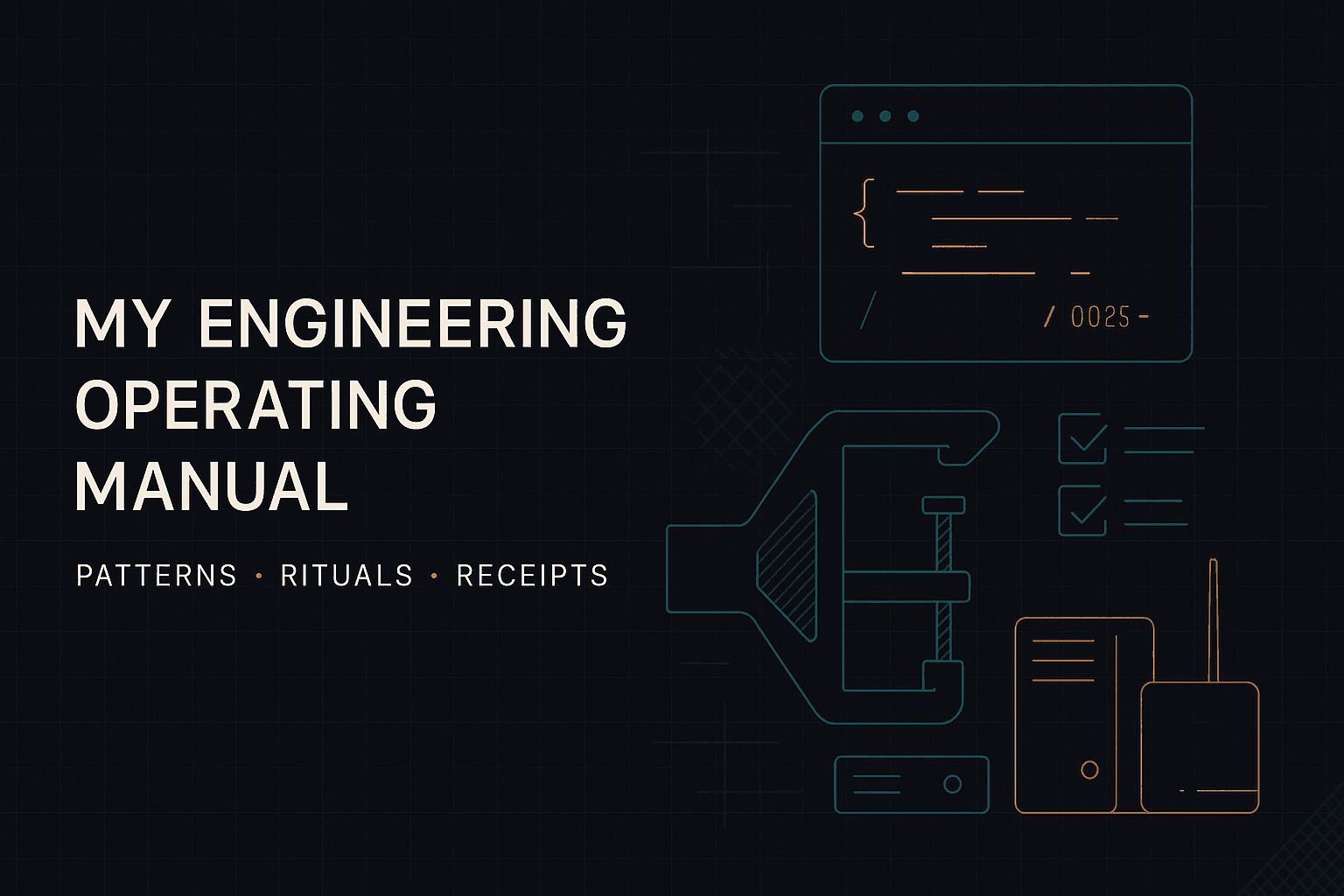 My Engineering Operating Manual - Patterns, Rituals, and Receipts