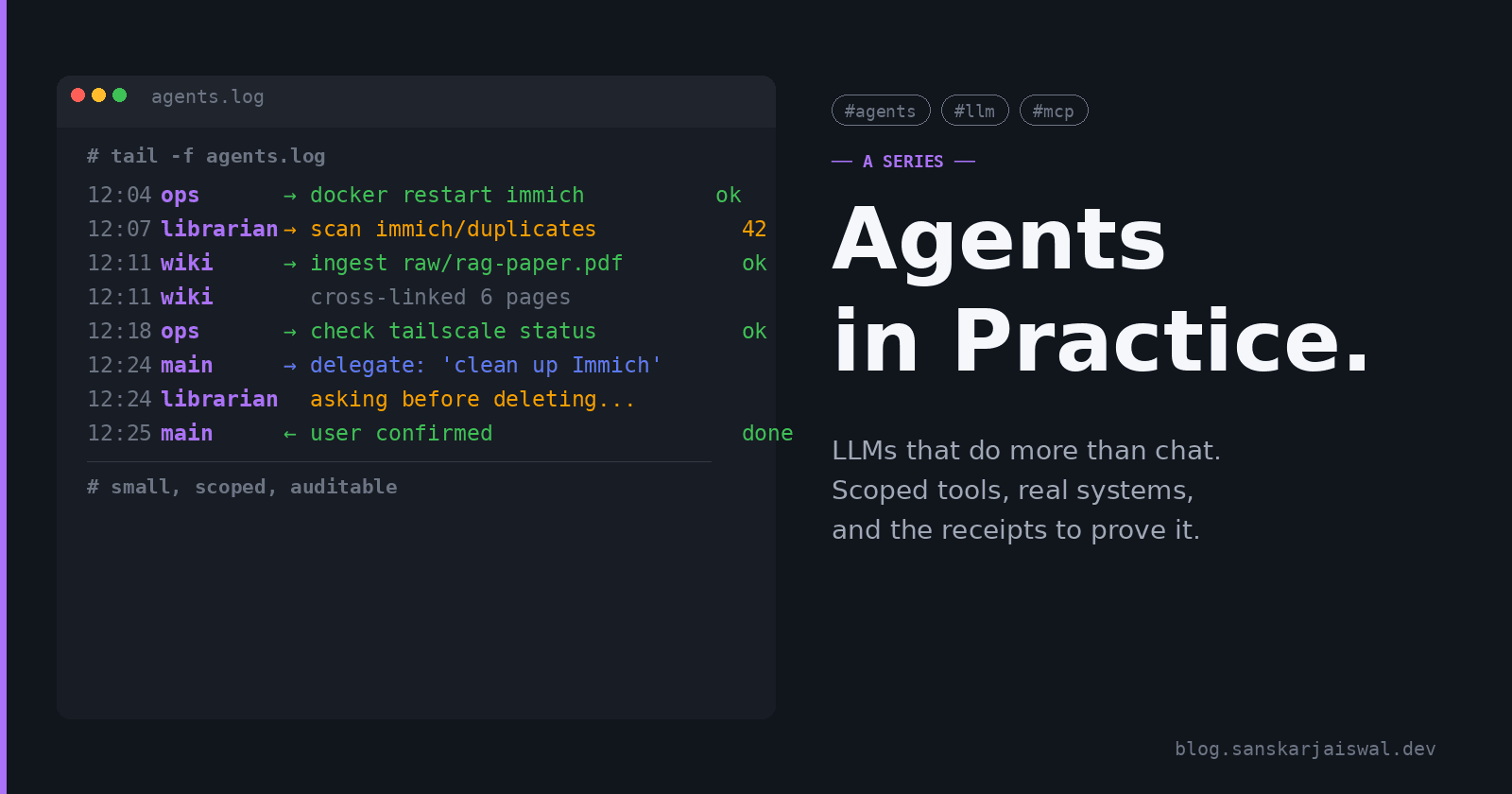 Agents in Practice